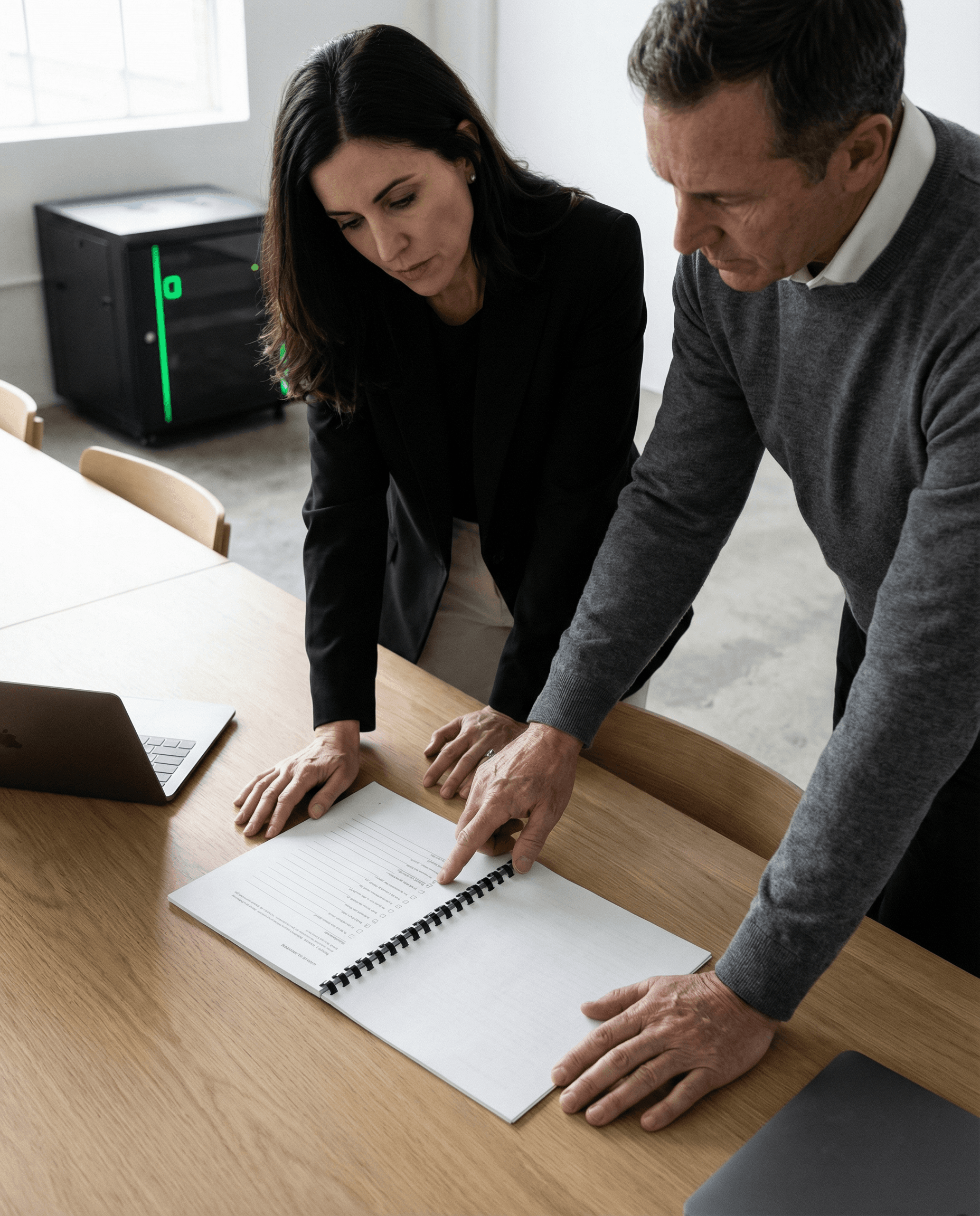 Compliance und Security Team im Review